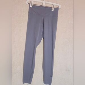 Women's Nike Dri-Fit Grey Athletic Leggings High-Rise Waist Size Small